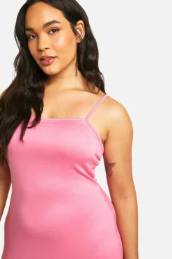 Bodycon Dresses*boohoo Plus Super Soft Scoop Neck Maxi Dress baby pink