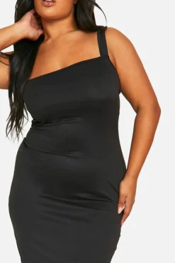 Bodycon Dresses*boohoo Plus Super Square Sleeve Maxi Dress black