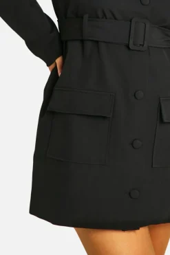 Blazer Dresses*boohoo Plus Utility Blazer Dress black