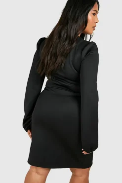 Wrap Dresses*boohoo Plus Wrap Dress black