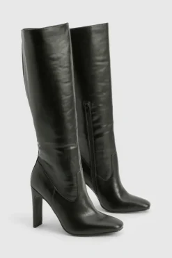 Over The Knee Boots|Knee High Boots*boohoo Pointed Knee High Boots black