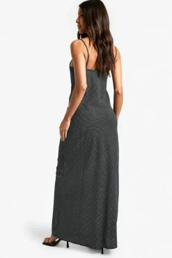 Cami Dresses*boohoo Polka Dot Maxi Dress black