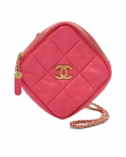 Cross-Body Bags*Chanel Preloved 19 Bag Crossbody in Lambskin Leather Pink