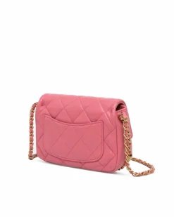 Cross-Body Bags*Chanel Preloved 19 Mini Flap Bag Lambskin Leather Crossbody Bag Pink