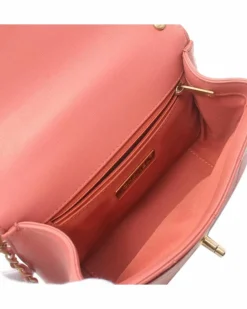 Shoulder Bags*Chanel Preloved 19 Mini Quilted Lambskin Leather Shoulder Bag - Pink