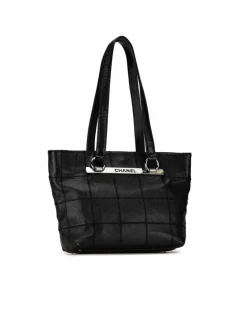 Tote Bags*Chanel Preloved 255 Reissue Caviar Leather Tote Bag Black