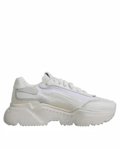 Trainers*Dolce & Gabbana Preloved Knitted Sneakers Slip-on Knit Sneakers White
