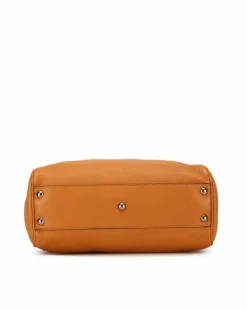 Tote Bags*Gucci Preloved Bamboo Daily Tote Leather Bamboo Daily Tote Orange