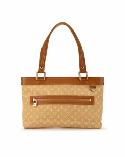 Tote Bags*Louis Vuitton Preloved Beverly MM Monogram Canvas Tote Bag Beige Brown