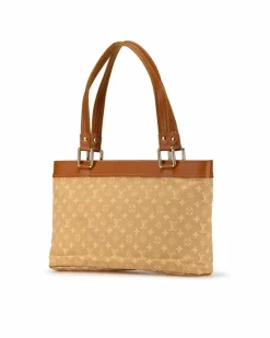 Tote Bags*Louis Vuitton Preloved Beverly MM Monogram Canvas Tote Bag Beige Brown