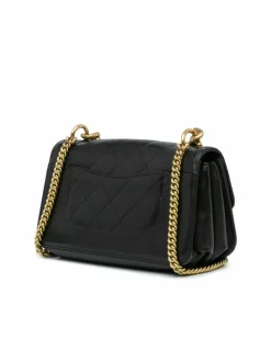 Shoulder Bags*Chanel Preloved Quilted Lambskin Mini Chain Bag Mini Flap Bag with Black