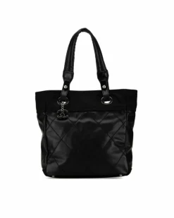 Tote Bags*Chanel Preloved Quilted Tote Bag Black