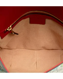 Cross-Body Bags*Gucci Preloved Blooms Crossbody Bag with Leather Trim and Magnetic Snap Brown