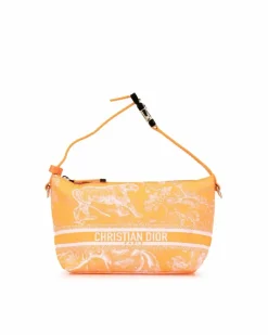 Tote Bags*Dior Preloved Book Tote Safari Print Handbag Christian Orange