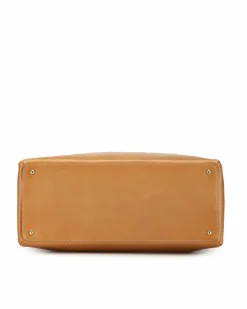Tote Bags*Celine Preloved Cabas Phantom Tote Suede Leather Brown