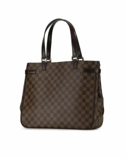 Tote Bags*Louis Vuitton Preloved Cabas Piano Damier Ebene Canvas Tote Bag Brown