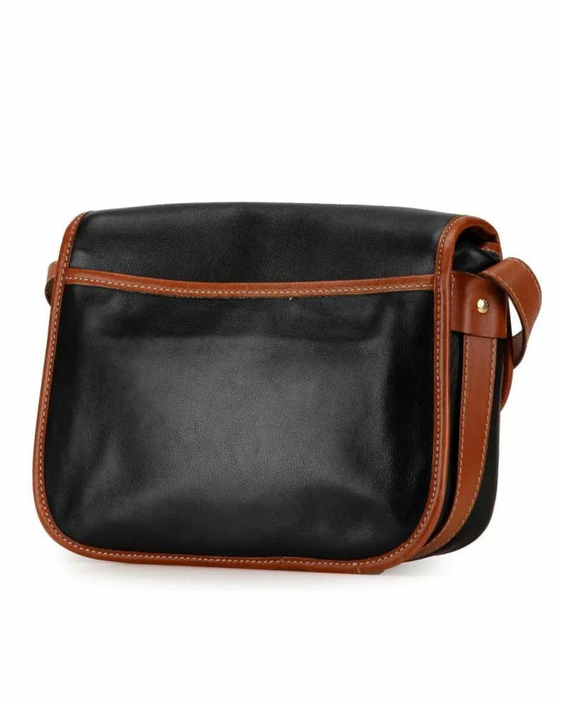 Cross-Body Bags*Celine Preloved Cabas Vintage Leather Crossbody Bag Black