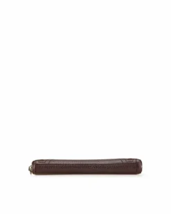 Cross-Body Bags*Balenciaga Preloved Calfskin Motocross Zip Around Wallet with Interior Pockets Brown