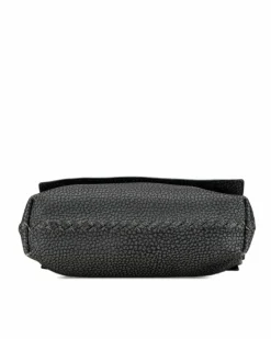 Cross-Body Bags*Bottega Veneta Preloved Calfskin Woven Leather Trim Crossbody with Magnetic Snap Black