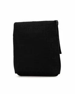 Cross-Body Bags*Fendi Preloved Canvas Crossbody Bag with Adjustable Leather Strap and Black