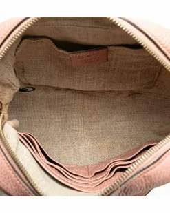 Cross-Body Bags*Gucci Preloved Canvas Crossbody Bag with Leather Trim and Interior Slip Brown