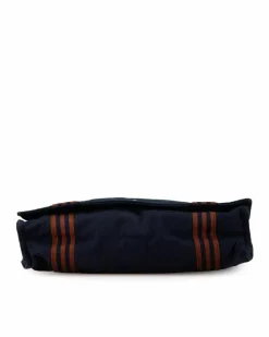 Shoulder Bags*Hermes Preloved Canvas Shoulder Bag with Adjustable Strap and Multiple Blue