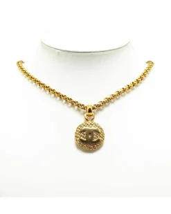 Necklaces*Chanel Preloved CC Chain Necklace Gold
