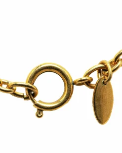 Necklaces*Chanel Preloved CC Logo Necklace in Gold