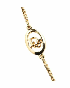 Necklaces*Dior Preloved CD Chain Necklace in Gold