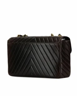 Shoulder Bags*Chanel Preloved Chevron Quilted Lambskin Leather Shoulder Bag - Brown