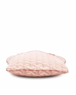 Tote Bags*Goyard Preloved Coated Canvas Leather Trim Tote with Detachable Strap Pink