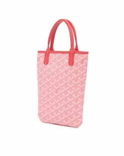 Tote Bags*Goyard Preloved Coated Canvas Tote with Leather Trim and Flat Handles Pink