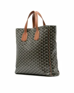 Tote Bags*Goyard Preloved Coated Canvas Tote Bag with Leather Handles and Interior Black