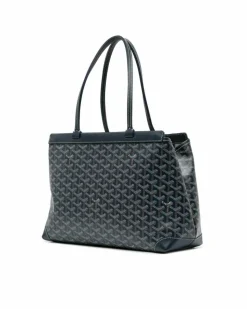 Tote Bags*Goyard Preloved Coated Canvas Tote with Leather Trim and Interior Slip Pocket Blue