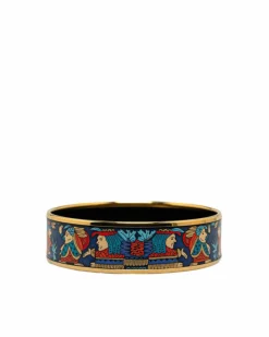 Bracelets*Hermes Preloved Collier de Chien Enamel Bracelet - Blue