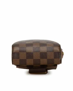 Cross-Body Bags*Louis Vuitton Preloved Damier Azur Taiga Canvas Crossbody Bag Authentic Damier Brown