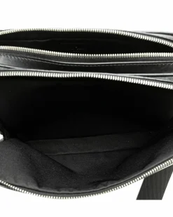 Shoulder Bags*Louis Vuitton Preloved Damier Canvas Shoulder Bag with Leather Trim and Multiple Black