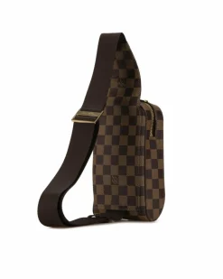 Cross-Body Bags*Louis Vuitton Preloved Damier Ebene Canvas Crossbody Bag with Adjustable Strap and Brown