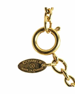 Necklaces*Chanel Preloved Double C Chain Necklace -tone Metal Gold
