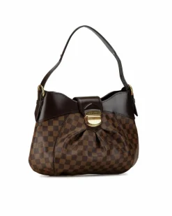 Shoulder Bags*Louis Vuitton Preloved Edith Damier Canvas Shoulder Bag Brown