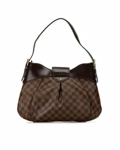Shoulder Bags*Louis Vuitton Preloved Edith Damier Canvas Shoulder Bag Brown