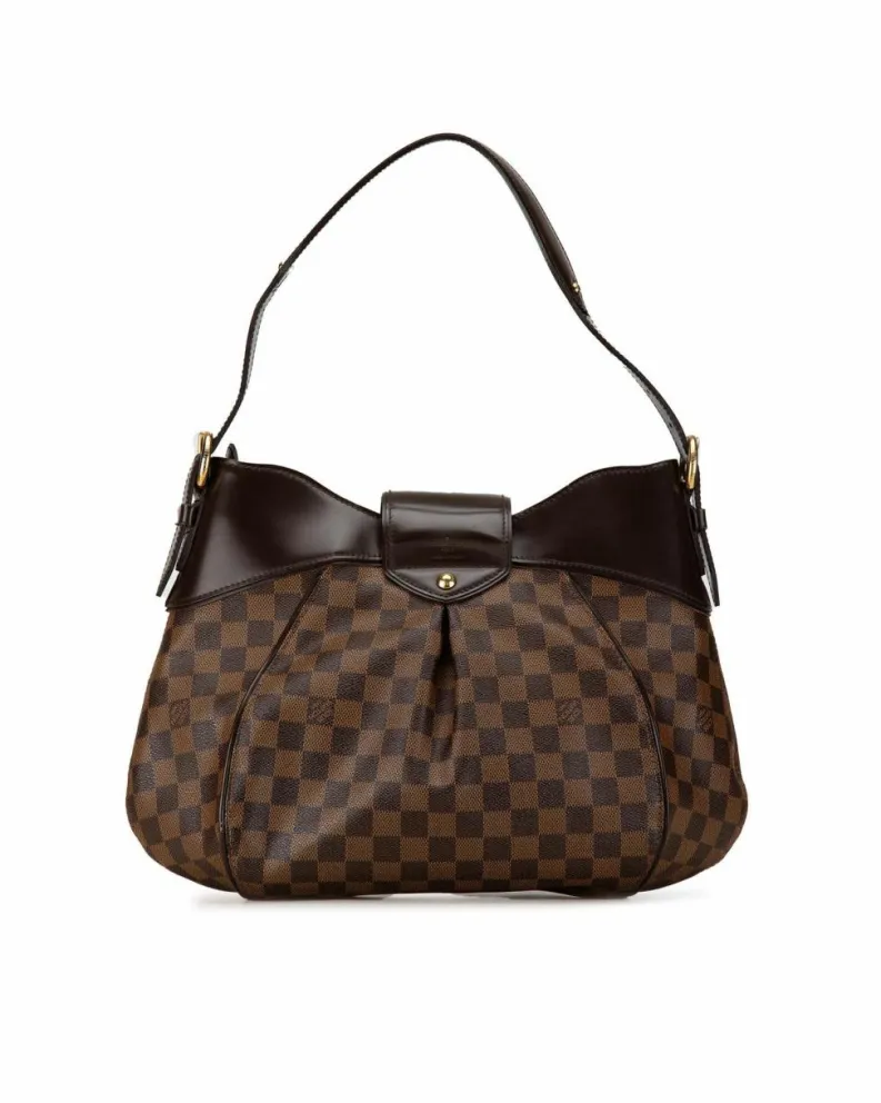 Shoulder Bags*Louis Vuitton Preloved Edith Damier Canvas Shoulder Bag Brown