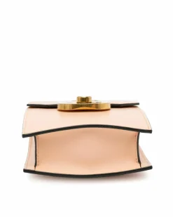 Cross-Body Bags*Christian Louboutin Preloved Elisa Leather Chain Crossbody Bag with Push-Button Closure Brown