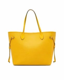 Tote Bags*Louis Vuitton Preloved Epi Leather Neverfull MM Tote with Lobster Clasp Closure Yellow