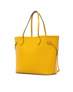 Tote Bags*Louis Vuitton Preloved Epi Leather Neverfull MM Tote with Lobster Clasp Closure Yellow