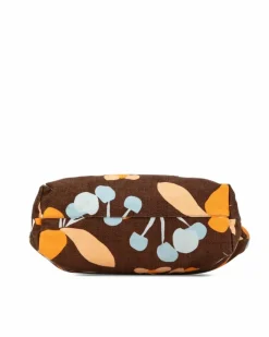 Tote Bags*Miu Miu Preloved Floral Print Canvas Tote Bag Brown