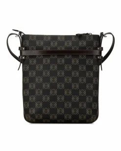Cross-Body Bags*LOEWE Preloved Gate Crossbody Bag in Brown Canvas Black