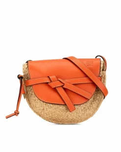Cross-Body Bags*LOEWE Preloved Gate Small Crossbody Bag in Orange Brown