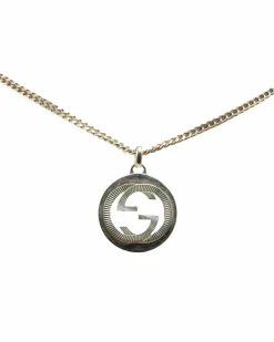 Necklaces*Gucci Preloved GG Logo Chain Necklace in Gold Silver