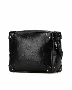 Cross-Body Bags*Gucci Preloved GG Marmont Leather Crossbody Bag GG Marmont Black